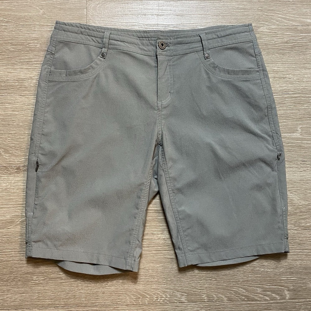 Kuhl Women's Trekr Shorts Women's 12 Gray Hiking Camping Outdoor 11" Inseam